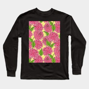 Dahlia Floral Art Long Sleeve T-Shirt